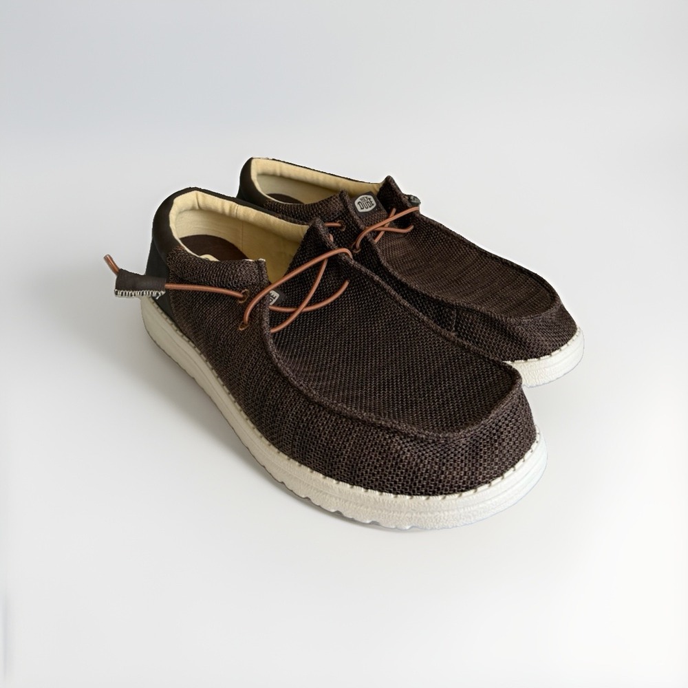 Hey Dude Wally Sox Men's Size 13 Brown Knit Slip On Lightweight Shoes New